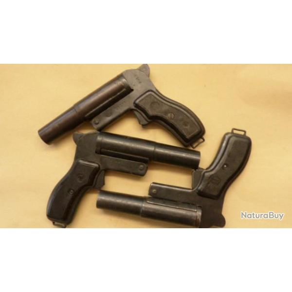 BULGARIE, PISTOLET LANCE FUSEE Cal 4