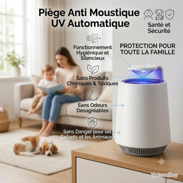 PIEGE MOUSTIQUE CO2 UNIQUE et EFFICACE PHOTOCATALYSE