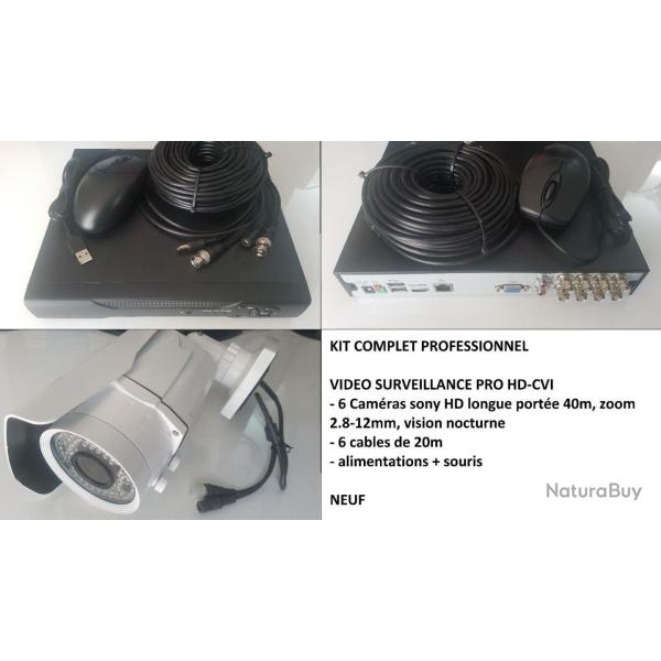 Serveur Video Surveillance HD-CVI HDD 1To 6 CAMERAS Sony HD + zoom