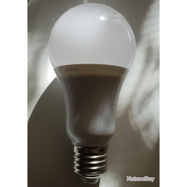 Lot de 9 Ampoules Led E27 7W Blanc Chaud Remplace 60W