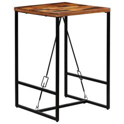 Table haute mange debout bar bistrot bois recycl&eacute; solide 106 cm 0902096