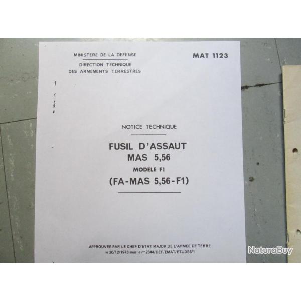 NOTICE TECHNIQUE FAMAS 5,56 - MAT 1123 - NOTICE PDF