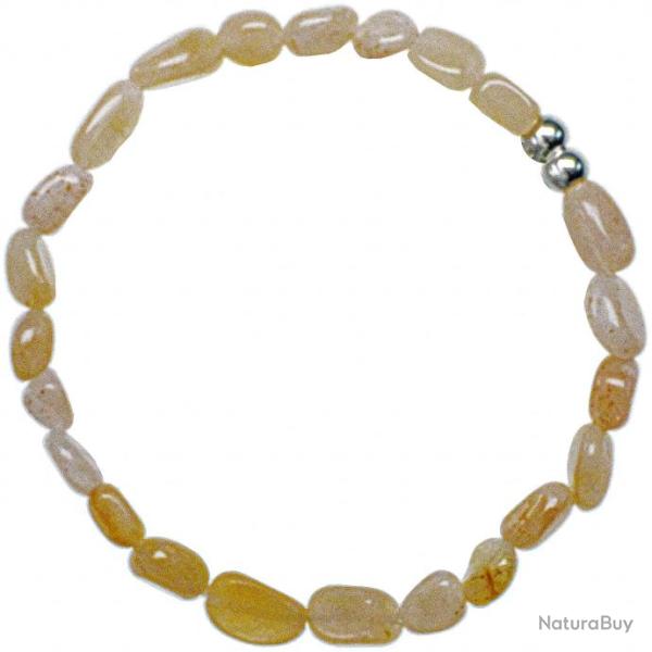 Bracelet en pierre de soleil - Perles roules 5  8 mm