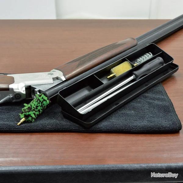 Mallette de nettoyage avec manche alu et 3 brosses