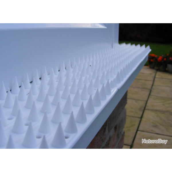 BARRIERE PIQUANTE ANTI-INTRUSION (BLANC)  LONGUEUR 4,50 M pour Appuis Fen�tres ALU/PVC