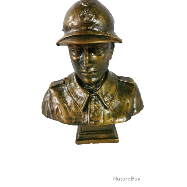 Buste artisanal d'un Soldat Fran�ais de 40