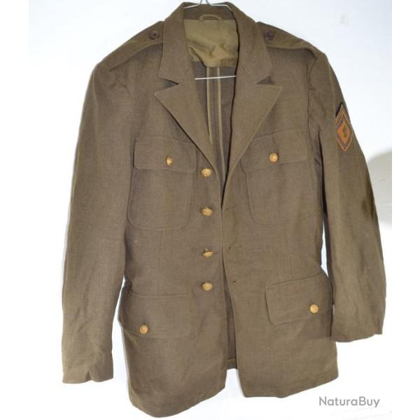 Veste US WW2 utilis�e Arm�e Fran�aise Indochine, Marine section g�ographique