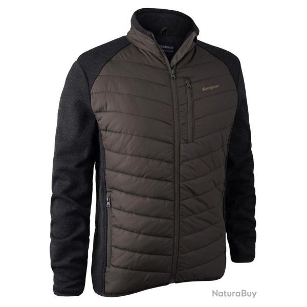 Veste matelassage et tricot marron Moor DEERHUNTER