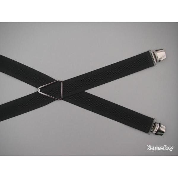 Bretelles  pinces rglables coulissantes, grise.