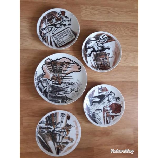 Srie d assiettes sur la rsistance du Luxembourg canton de Capellen. No54 edition1977, 1978.