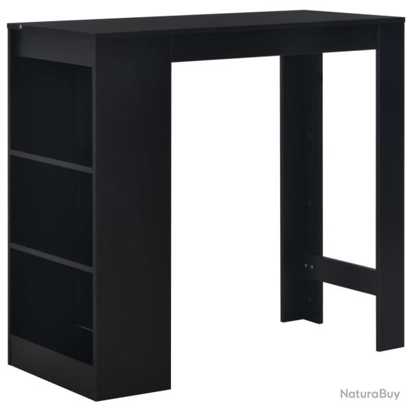 Table haute mange debout bar bistrot avec �tag�re noir 110 cm 0902055