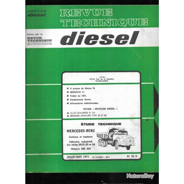 merc�d�s benz camions et tracteurs v�hicules industriels   revue technique diesel etai 1971