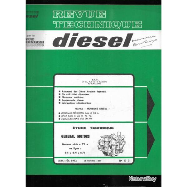 g�n�ral motors moteurs s�rie 71 en ligne    revue technique diesel etai 1972