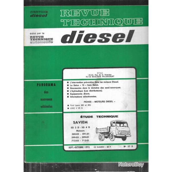 saviem sg 2 d - sg 4 d  revue technique diesel etai 1972