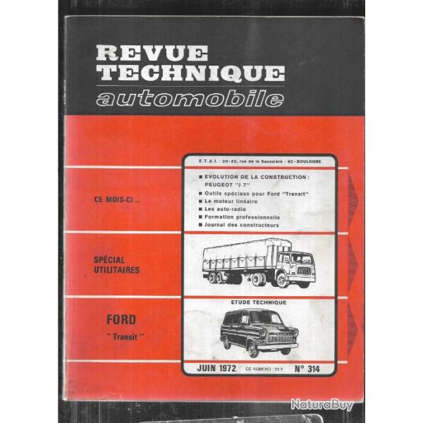 ford transit  revue technique automobile juin 1972 e.t.a.i. �volution peugeot j710