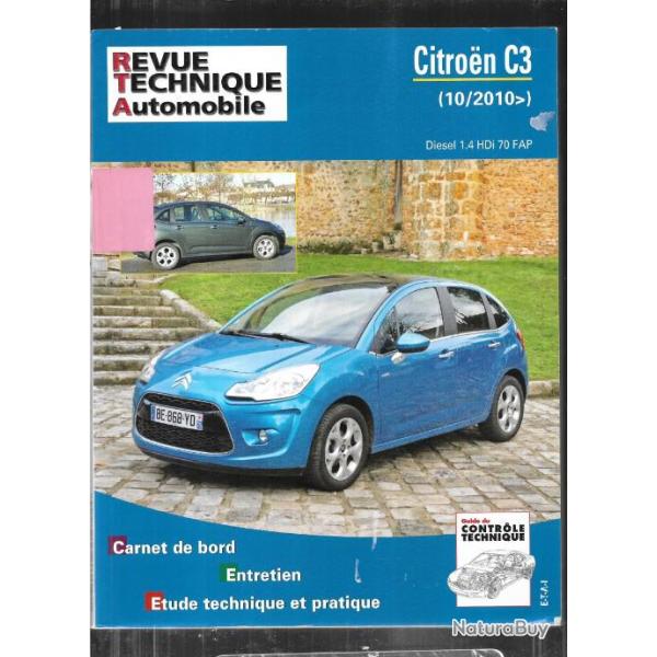 citroen c3  partir de 10-2010 , diesel 1.4hdi 70 fap revue technique automobile etai