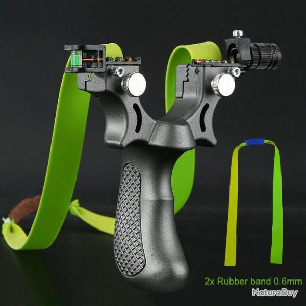 Fronde haute pr�cision plat en cuir PRO - LAMPE DE VISION NOCTURNE  - LIVRAISON GRATUITE !!