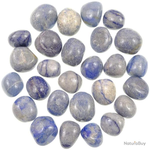 Pierres roul�es aventurine bleue - 3 � 4 cm - Lot de 2