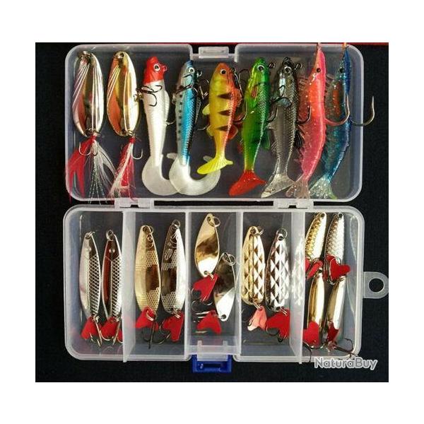 NOUVEAU !!  Multi pche leurre couleurs mlanges en plastique mtal - LIVRAISON GRATUITE !!