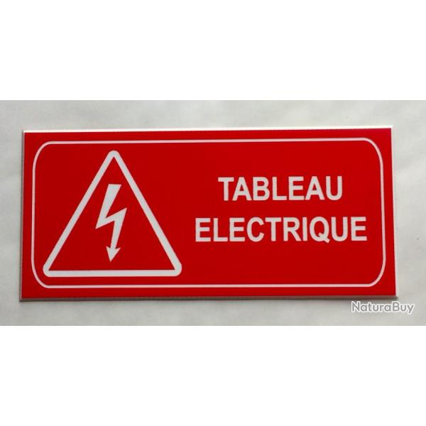 plaque grav�e DANGER TABLEAU ELECTRIQUE rouge SIGNALETIQUE
