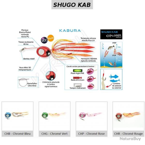 SHUGO KAB KABURA EXPLORER TACKLE 20 g Chrom� Rouge