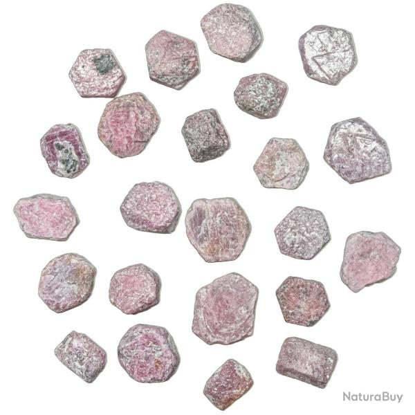 Pierres brutes cristaux de rubis roses - 1 � 1.5 cm - Lot de 2