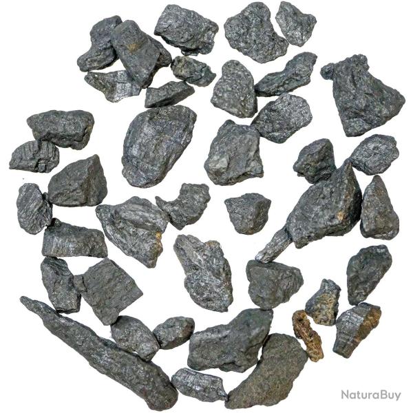 Pierres brutes graphite - 4 � 20 mm - 50 grammes