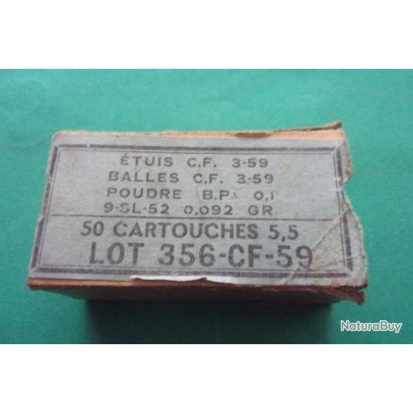 1 Boite avec 28 cartouches de 22 LR Arm�e Fran�aise de 1959