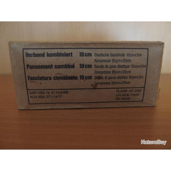 Pochette pansement combin arme suisse neuve