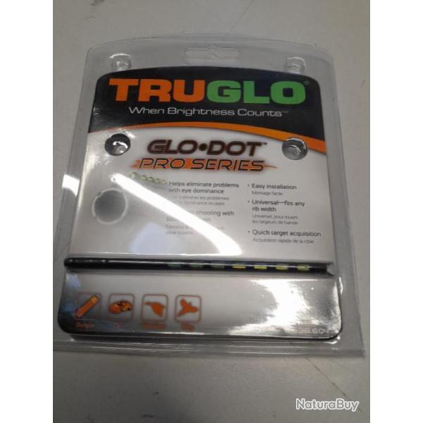 1 GUIDON FIBRE OPTIQUE VERT  EASY HIT  MODELE PARCOURS DE CHASSE 3 MM