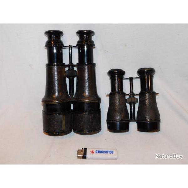 LOT 2-deux  PAIRES de JUMELLES de GALILEE - OFFICIER FRANCAIS FIN 19� ou 14-18  #.4