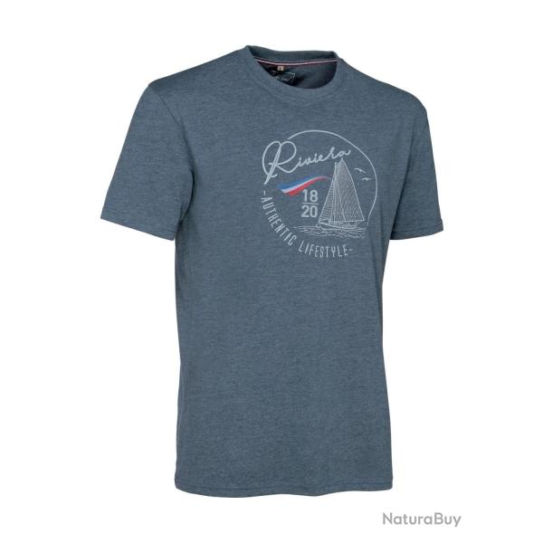 Tee shirt Ligne Verney Carron Rivi�ra Bleu