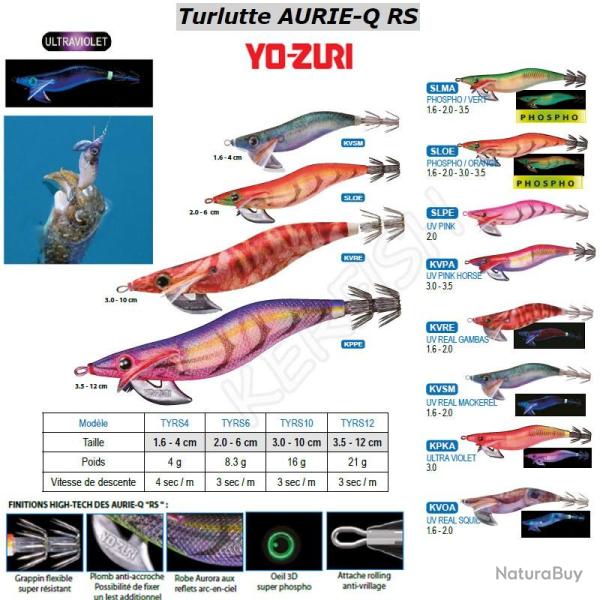 Turlutte AURIE-Q RS YO-ZURI Real Gambas 1.6 - 4 cm