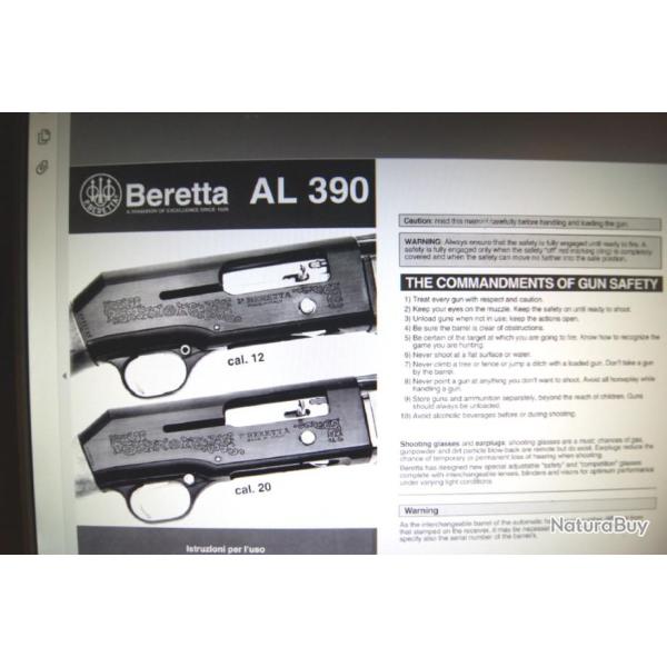 notice BERETTA AL390 AL 390 (envoi par mail) -  (m108)