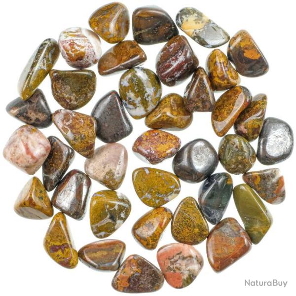 Pierres roul�es jaspe d' Idar-Oberstein - 2 � 3 cm - Lot de 3