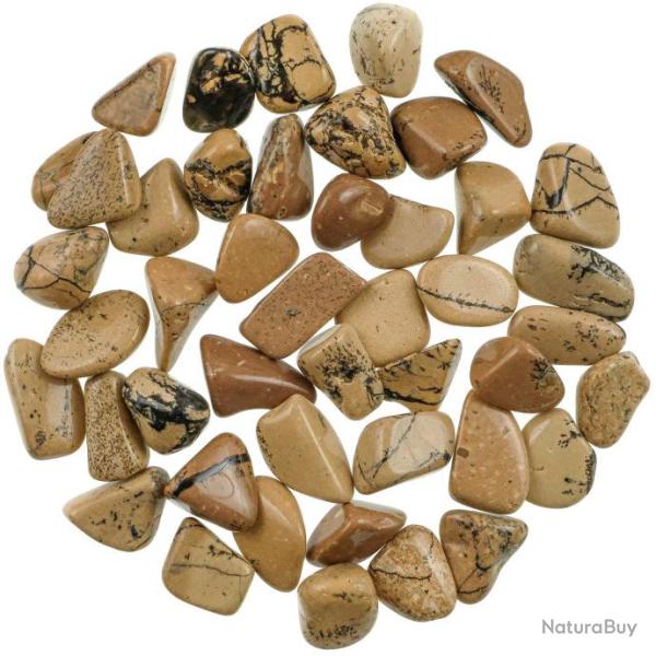 Pierres roul�es jaspe ivoire - 2 � 3 cm - 40 grammes