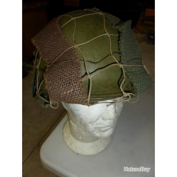 Filet de casque US M1 AIRBORNE grandes mailles ( PARATROOPER NORMANDIE 101st 82nd )