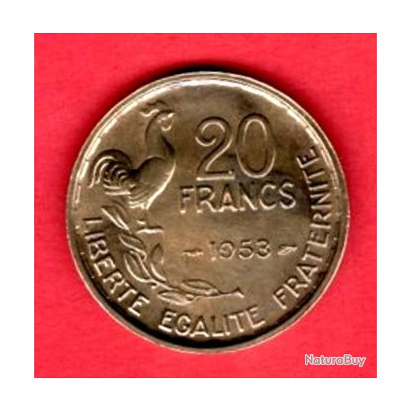 Pi�ce de Monnaie France  20 francs G. Guiraud 1953 sup