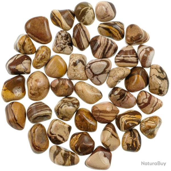 Pierres roul�es jaspe cappuccino - 1.5 � 2 cm - Lot de 8