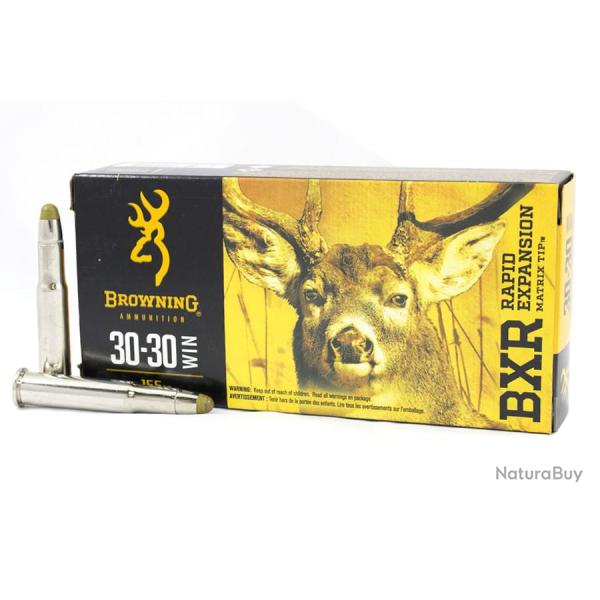 20 Munitions BROWNING BXR Expansion Rapide 155Gr Cal 30-30 Win