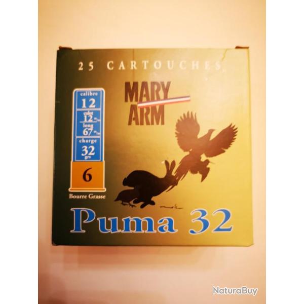 Cartouches MARY ARM PUMA 32 cal. 12/67 DESTOCKAGE!!!