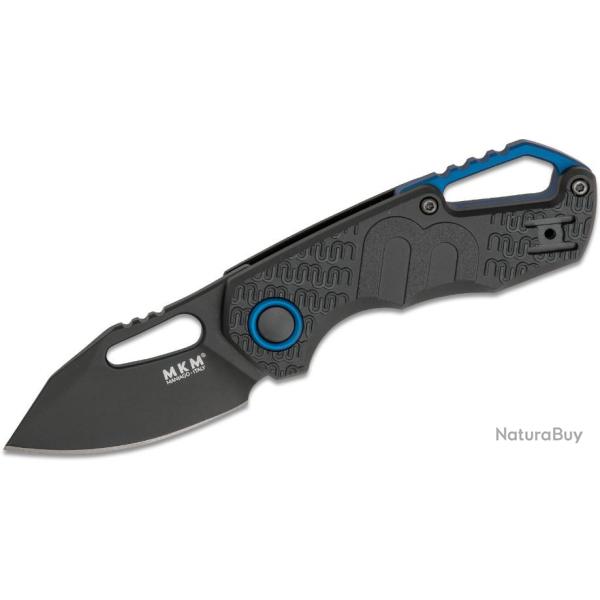 Couteau MKM Fox Knives Isonzo Black Lame Acier N690 Manche FRN Linerlock Clip Made Italy MKMF036