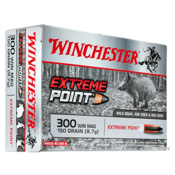 20 Munitions WINCHESTER cal 300 WM 150gr Extreme Point