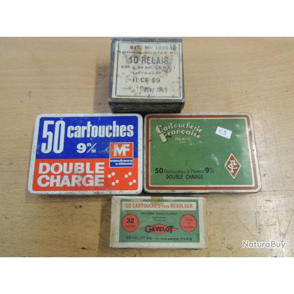 4 boites de munitions de collection VIDE