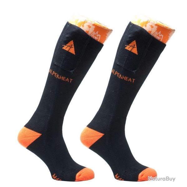 ALPENHEAT Chaussette Chauffantes seul coton S