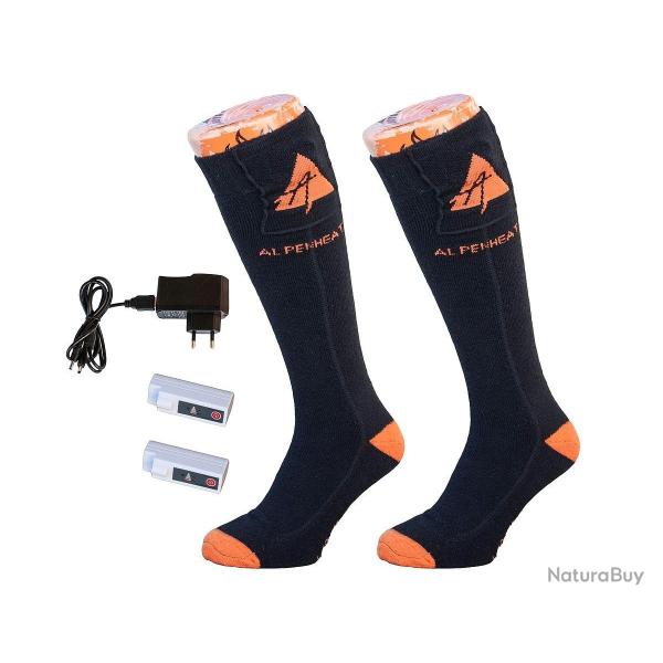 ALPENHEAT Chaussette Chauffantes coton KIT S