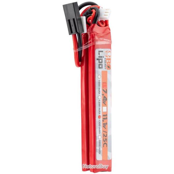 2 STICKS BATTERIE LIPO 2S 7.4V 1300MAH 25C T-DEAN