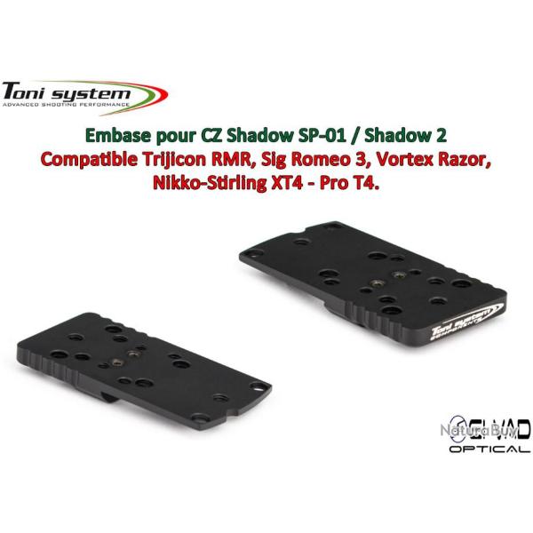 Embase TS pour CZ 75 Shadow Version B - Compatible Trijicon RMR, Vortex Razor, Holosun 407C & 507C