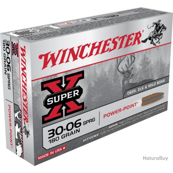 20 Munitions WINCHESTER cal 30-06 180gr Power Point