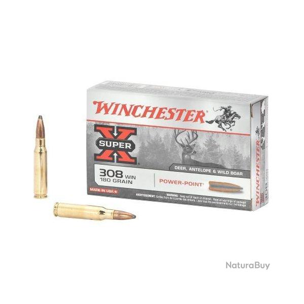 20 Munitions WINCHESTER cal 308 Win 150gr Power Point